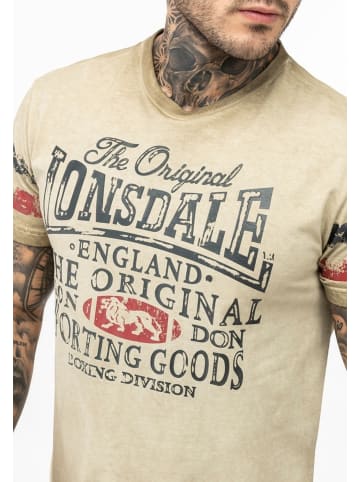 Lonsdale T-Shirt "Skeld" in Beige