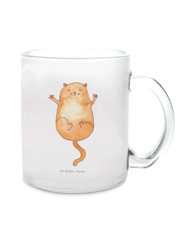 Mr. & Mrs. Panda Teetasse Katze Umarmen ohne Spruch in Transparent