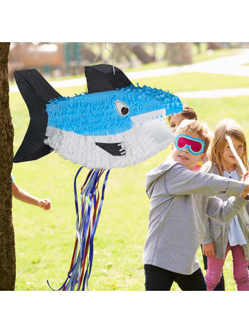 relaxdays 3x Hai Pinata in Blau