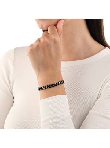 Amor Armband Edelstahl, IP Schwarz in Schwarz