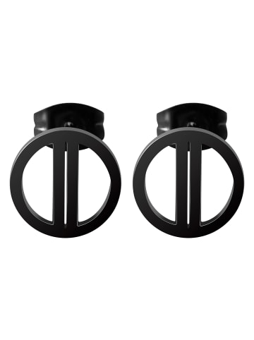 Adeliás Damen Ohrringe – Ohrstecker aus Edelstahl in schwarz
