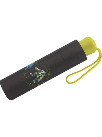 Scout Kinder-Taschenschirm Regenschirm mit reflektierenden Streifen Dark Beast schwarz