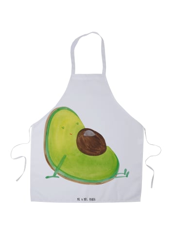 Mr. & Mrs. Panda Arbeitsschürze Avocado Schwangerschaft ohne Spruch in Weiß