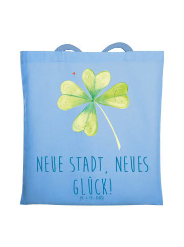 Mr. & Mrs. Panda Henkeltasche Umzug neue Stadt mit Spruch in Sky Blue
