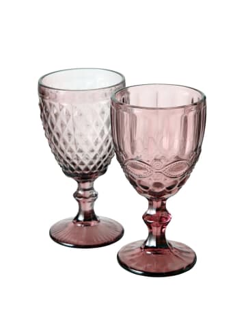 Boltze Weinglas Aurora 2er Set in rosa