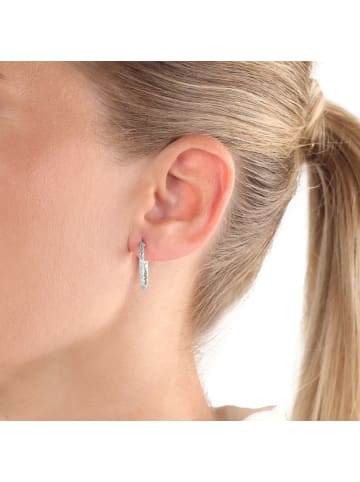 Amor Creolen Silber 925, rhodiniert in Silber