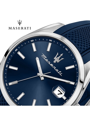 Maserati Analog-Armbanduhr Maserati Attrazione blau groß (ca. 43mm)