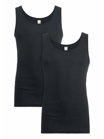 Hessnatur Fitted 2er Pack in schwarz