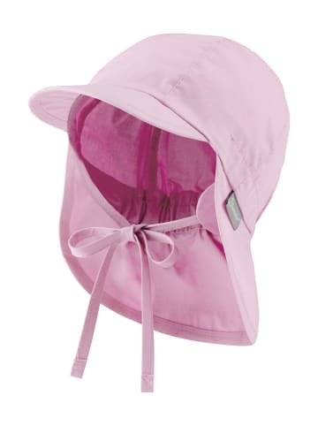 Sterntaler Schirmmütze mit Nackenschutz uni in rose