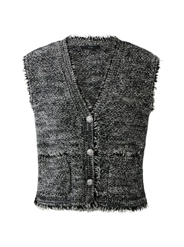 Oui Strickweste in black grey
