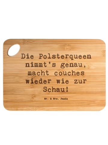 Mr. & Mrs. Panda Schneidebrett Spruch Polsterei Präzision mit Sp... in Braun