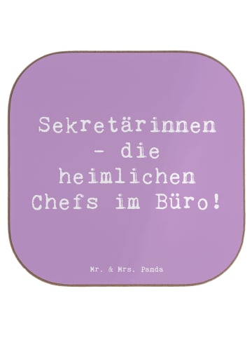 Mr. & Mrs. Panda Untersetzer für Gläser Spruch Sekretärin Chefin... in Lavendeltraum