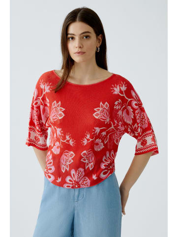 Oui Pullover in red rose