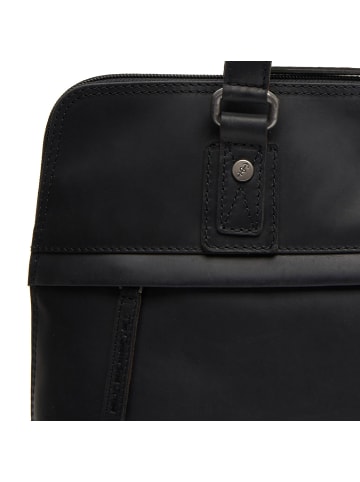 The Chesterfield Brand Branson Schultertasche Leder 37 cm Laptopfach black