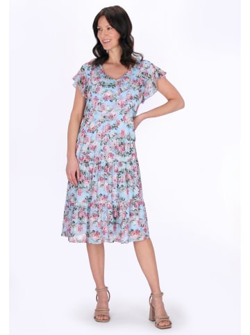 Usha Women Dress in blue multicolor