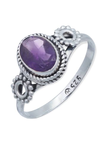 mantraroma 925er Silber - Ringe mit Amethyst facettiert