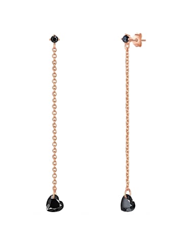 Glanzstücke München Ohrhänger Herz Sterling Silber Spinell in roségold