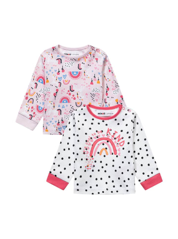 Minoti 2er-Set: Longsleeves Loved 2 in hellpink