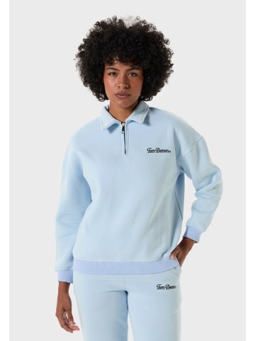 Tom Barron Freizeitanzug Oversize Half Zipper Relaxed Tracksuit With Polo Crew in blau