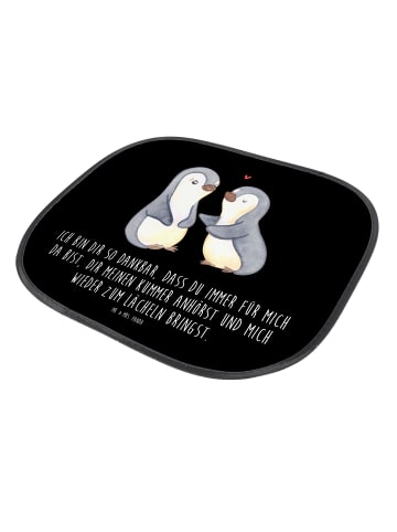 Mr. & Mrs. Panda Hitzeschutz Auto Pinguine trösten mit Spruch in Schwarz