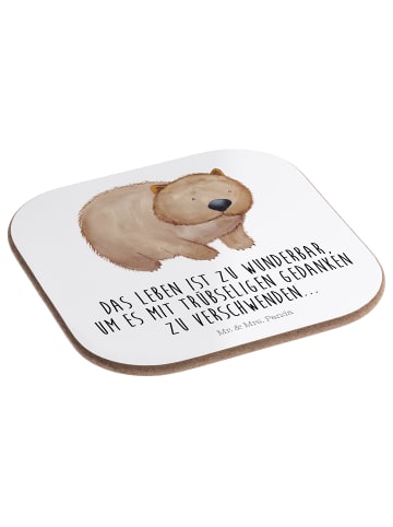 Mr. & Mrs. Panda Untersetzer Tasse Wombat mit Spruch in Weiß