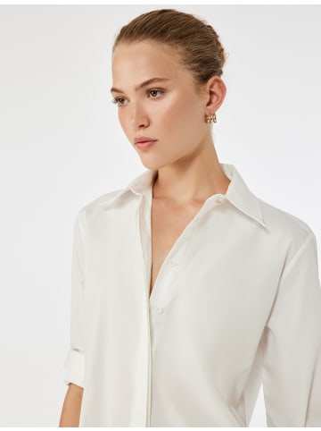 KOTON SHIRTS LS in Grauweiß