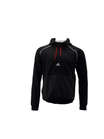 adidas Pullover Tech Hybrid 1/2 Zip Hoodie Top Hooded in Schwarz