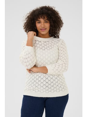 KAFFE curve Strickpullover KCmani in Chalk