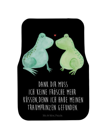 Mr. & Mrs. Panda Auto Teppich Frosch Liebe mit Spruch in Schwarz