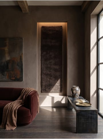 KADIMA DESIGN Teppich Hochflor Uni rutschhemmend weich wohnlich Wohnzimmer gemütlich in Braun