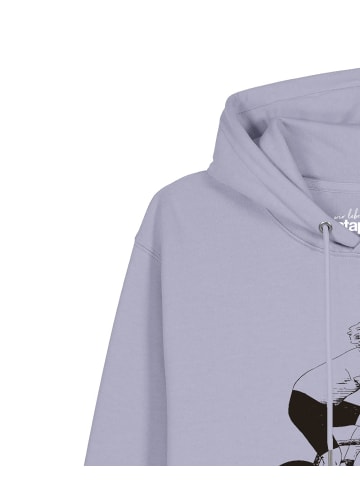 wat? Apparel Sweatshirt Fahrrad und Pizza in Lavender