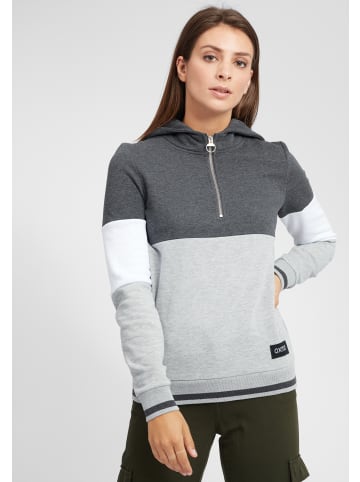 Oxmo Hoodie OXOmara 21300215-ME Kapuzenpullover mit Reißverschluss in Grau