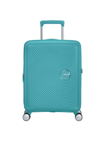 American Tourister Soundbox - 4-Rollen-Kabinentrolley 55 cm erw. (gelb) in turquoise tonic