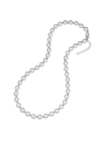 True Rebels Kette aus Edelstahl mit Muschelkernperle in weiß