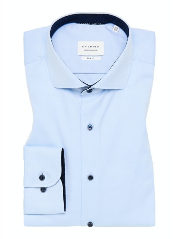 Eterna Langarm Business Hemd für Herren in blau