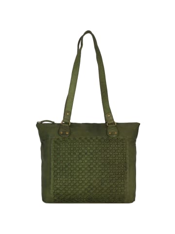 Greenland Nature Femi & Nine Schultertasche Leder 35 cm in green