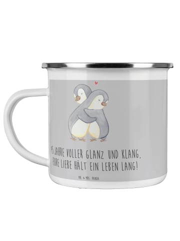 Mr. & Mrs. Panda Pott 45. Hochzeitstag Messinghochzeit mit Spruch in Heather Grey
