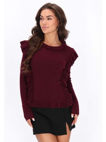 faina Women Sweater in burgundy