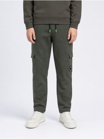 Petrol Industries Fleece Cargo-Jogginghose forgebay in Grau