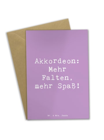 Mr. & Mrs. Panda Klappkarte Spruch Akkordeon Spaß mit Spruch in Lavendeltraum