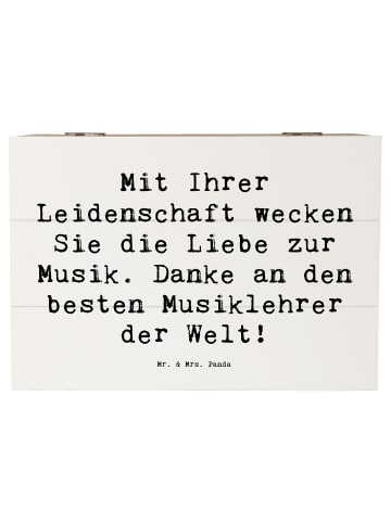 Mr. & Mrs. Panda Box Spruch Musiklehrer Liebe mit Spruch in Weiß