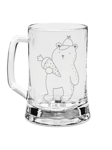 Mr. & Mrs. Panda Gravur Bierkrug Bär Schultüte ohne Spruch in Transparent
