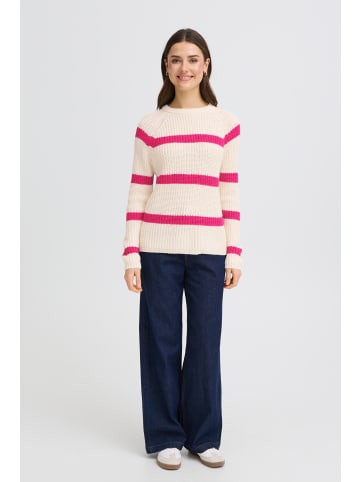 Fransa Strickpullover FRKAMIA Regular fit in Whisper White w. Very Berry