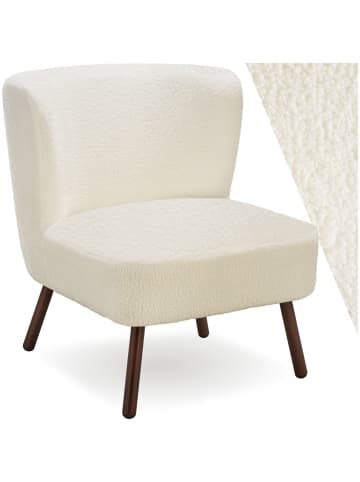 tectake Teddy-Cocktailsessel Robina 2, 61 x 68 x 69 cm, Bouclé off-white