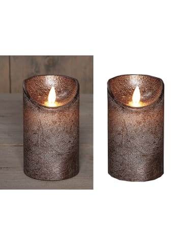 Coen Bakker LED Echtwachskerze 10cm mit Timer in Bronze
