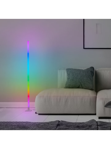 Brilliant LED Stehleuchte, 150 cm, digitales RGB, Musiksensor, dimmbar, weiß