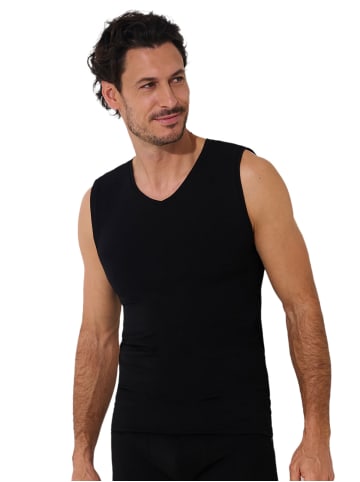 Lisca 3er Pack Shirt V-Ausschnitt in black