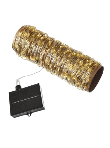 MARELIDA LED Solar Draht Lichterkette Dämmerungssensor L: 18m in silber
