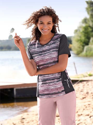 WITT WEIDEN Funktions-Shirt in schwarz-hortensie-bedruckt