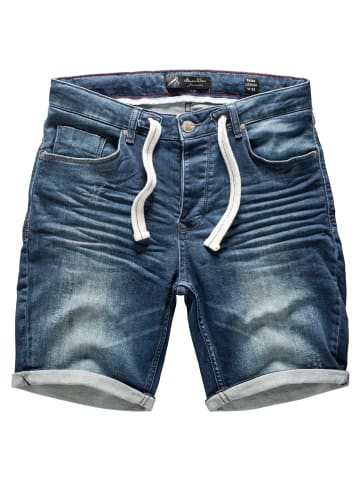 Amaci&Sons Destroyed Jeans Shorts SAN JOSE in D-Blau